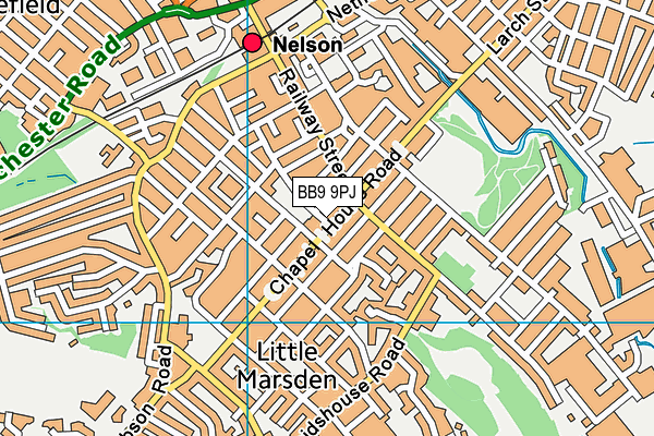 BB9 9PJ map - OS VectorMap District (Ordnance Survey)