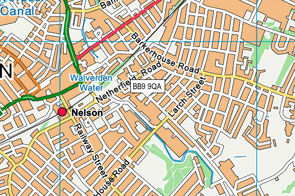 BB9 9QA map - OS VectorMap District (Ordnance Survey)