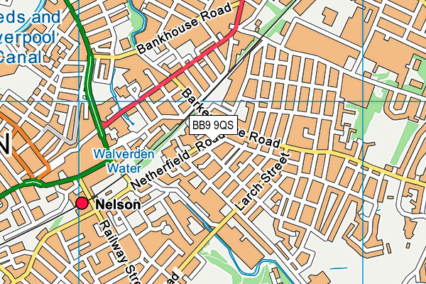 BB9 9QS map - OS VectorMap District (Ordnance Survey)