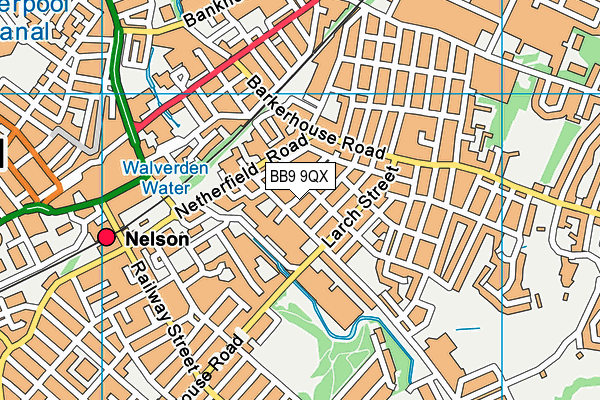BB9 9QX map - OS VectorMap District (Ordnance Survey)