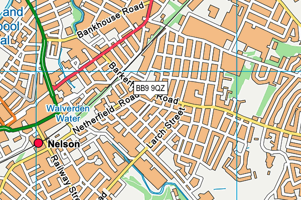 BB9 9QZ map - OS VectorMap District (Ordnance Survey)