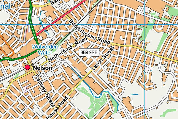 BB9 9RE map - OS VectorMap District (Ordnance Survey)