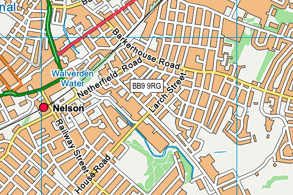 BB9 9RG map - OS VectorMap District (Ordnance Survey)
