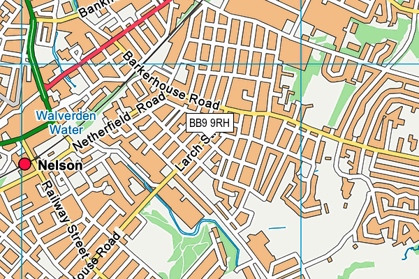 BB9 9RH map - OS VectorMap District (Ordnance Survey)