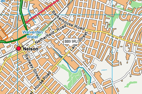 BB9 9RJ map - OS VectorMap District (Ordnance Survey)