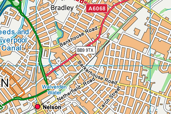 BB9 9TX map - OS VectorMap District (Ordnance Survey)