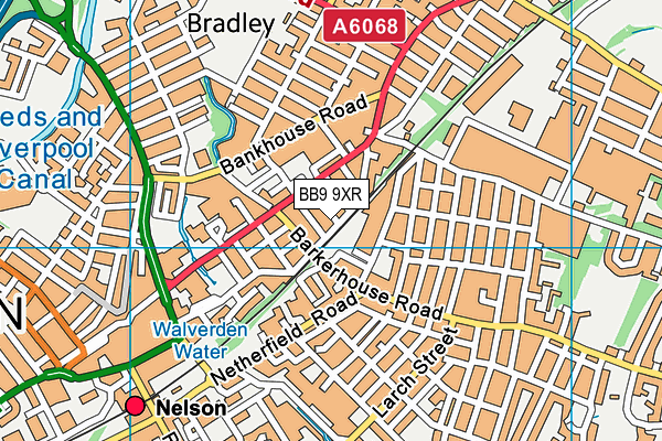 BB9 9XR map - OS VectorMap District (Ordnance Survey)