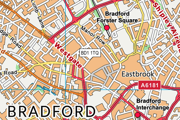 BD1 1TQ map - OS VectorMap District (Ordnance Survey)
