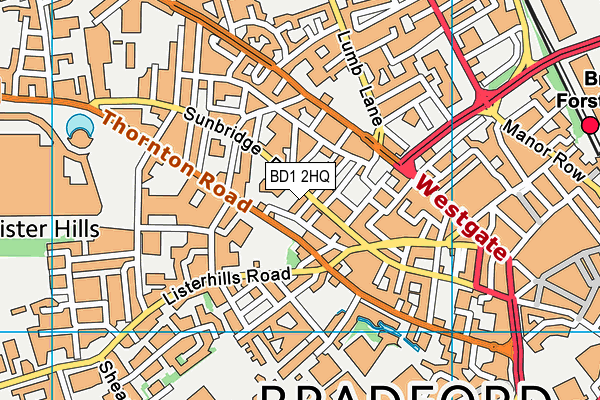 BD1 2HQ map - OS VectorMap District (Ordnance Survey)