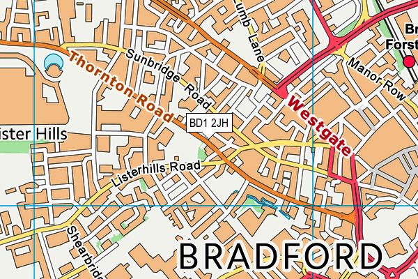 BD1 2JH map - OS VectorMap District (Ordnance Survey)