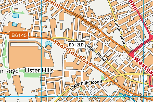 BD1 2LD map - OS VectorMap District (Ordnance Survey)