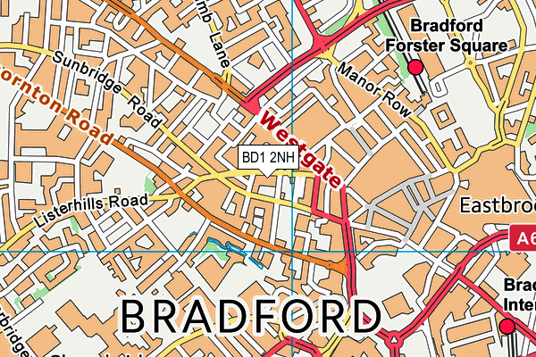 BD1 2NH map - OS VectorMap District (Ordnance Survey)