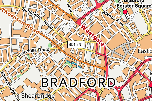 BD1 2NT map - OS VectorMap District (Ordnance Survey)