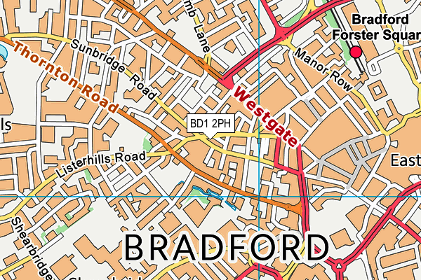 BD1 2PH map - OS VectorMap District (Ordnance Survey)