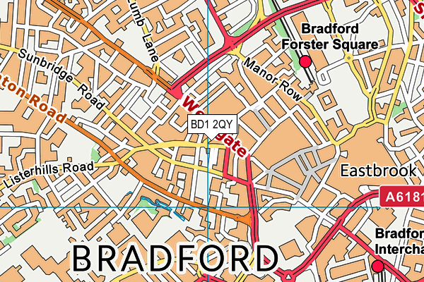 BD1 2QY map - OS VectorMap District (Ordnance Survey)