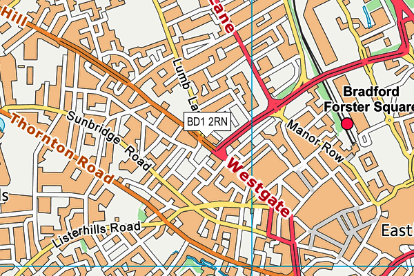 BD1 2RN map - OS VectorMap District (Ordnance Survey)