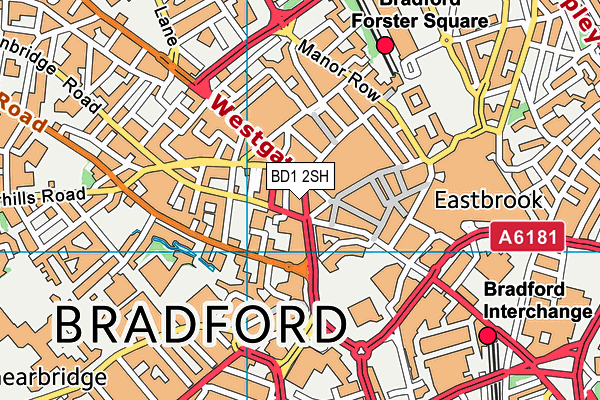 BD1 2SH map - OS VectorMap District (Ordnance Survey)