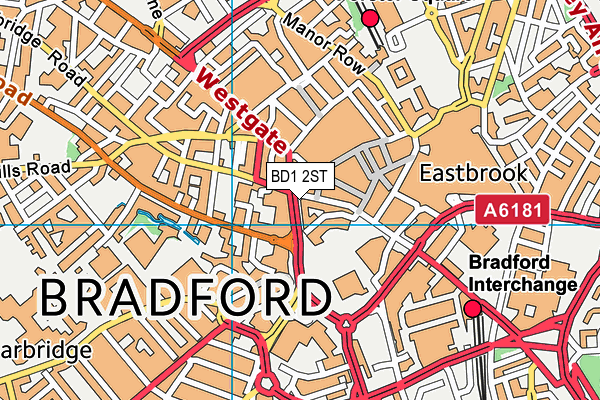 BD1 2ST map - OS VectorMap District (Ordnance Survey)