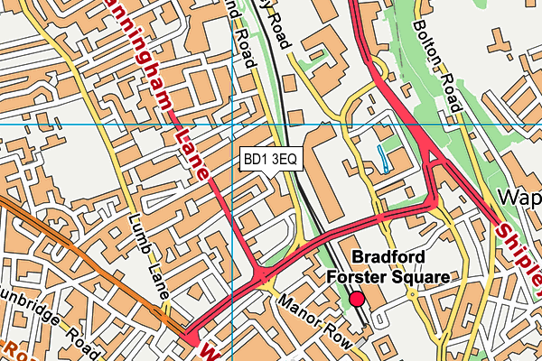 BD1 3EQ map - OS VectorMap District (Ordnance Survey)