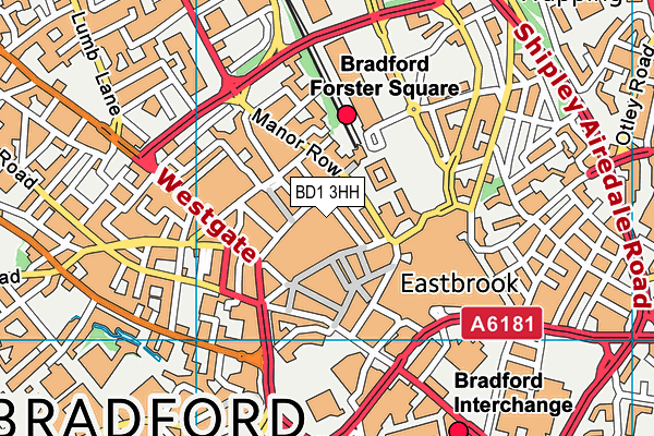 BD1 3HH map - OS VectorMap District (Ordnance Survey)