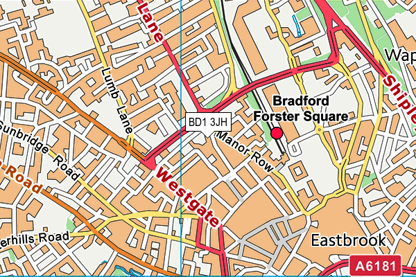 Map of BRADFORD BARBERS LTD at district scale