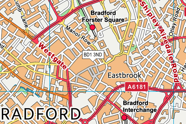 BD1 3ND map - OS VectorMap District (Ordnance Survey)