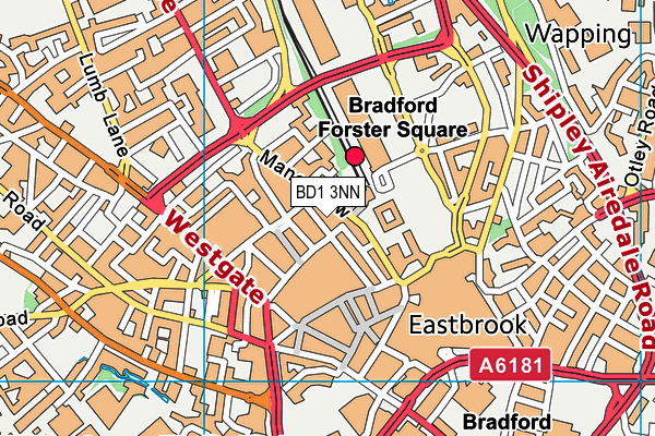 BD1 3NN map - OS VectorMap District (Ordnance Survey)