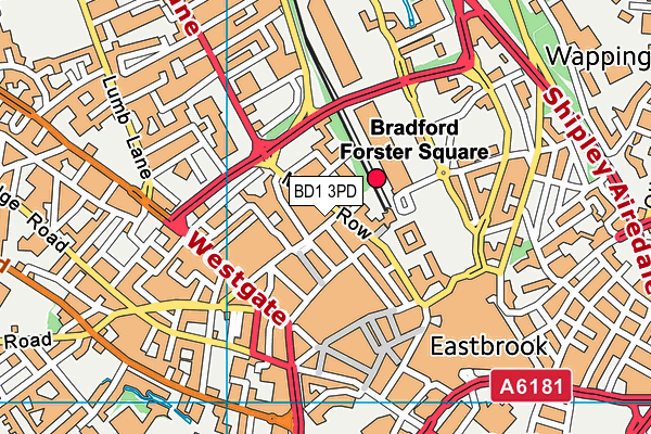 BD1 3PD map - OS VectorMap District (Ordnance Survey)