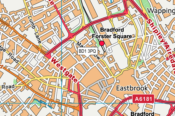 BD1 3PQ map - OS VectorMap District (Ordnance Survey)