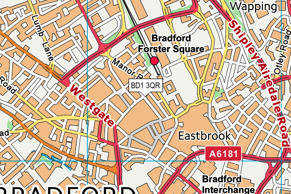 BD1 3QR map - OS VectorMap District (Ordnance Survey)