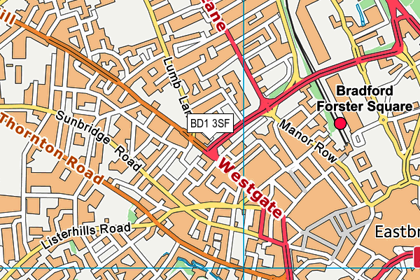 BD1 3SF map - OS VectorMap District (Ordnance Survey)