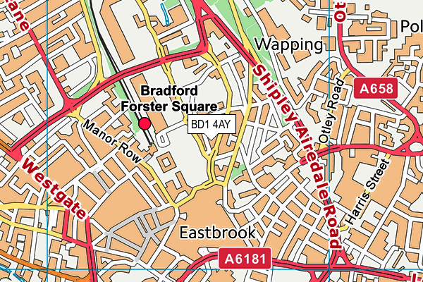 BD1 4AY map - OS VectorMap District (Ordnance Survey)