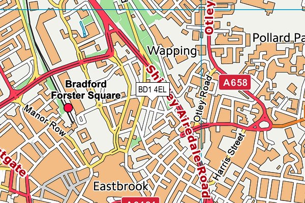 BD1 4EL map - OS VectorMap District (Ordnance Survey)