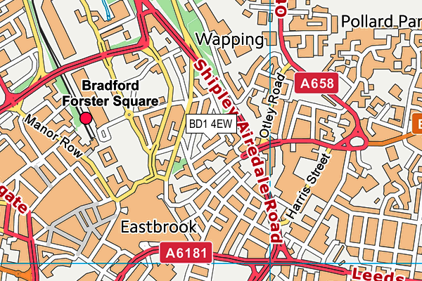 BD1 4EW map - OS VectorMap District (Ordnance Survey)