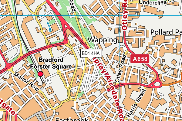 BD1 4HA map - OS VectorMap District (Ordnance Survey)