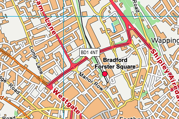 BD1 4NT map - OS VectorMap District (Ordnance Survey)