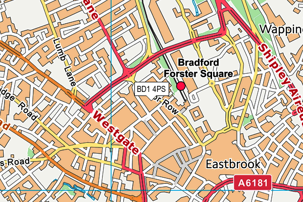 BD1 4PS map - OS VectorMap District (Ordnance Survey)