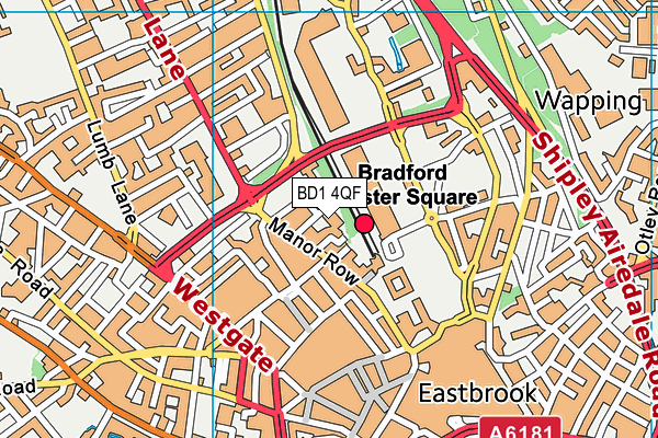 BD1 4QF map - OS VectorMap District (Ordnance Survey)