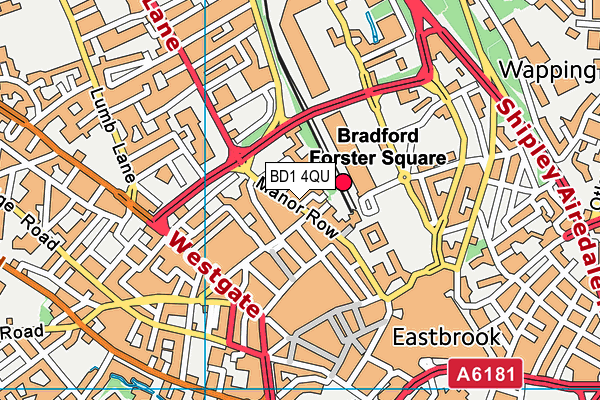 BD1 4QU map - OS VectorMap District (Ordnance Survey)