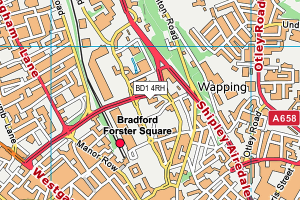 BD1 4RH map - OS VectorMap District (Ordnance Survey)