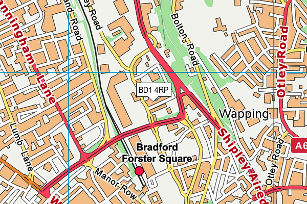 BD1 4RP map - OS VectorMap District (Ordnance Survey)