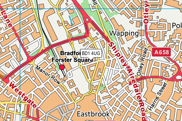 BD1 4UG map - OS VectorMap District (Ordnance Survey)