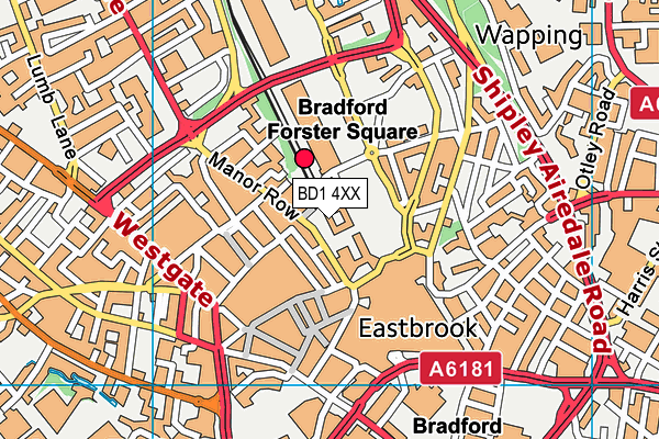 BD1 4XX map - OS VectorMap District (Ordnance Survey)