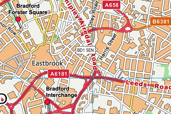 BD1 5EN map - OS VectorMap District (Ordnance Survey)