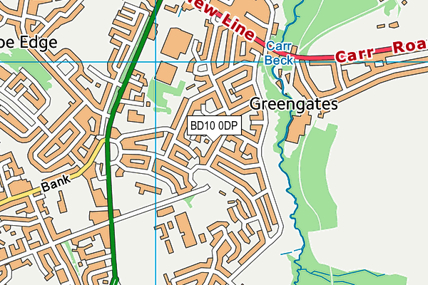 BD10 0DP map - OS VectorMap District (Ordnance Survey)