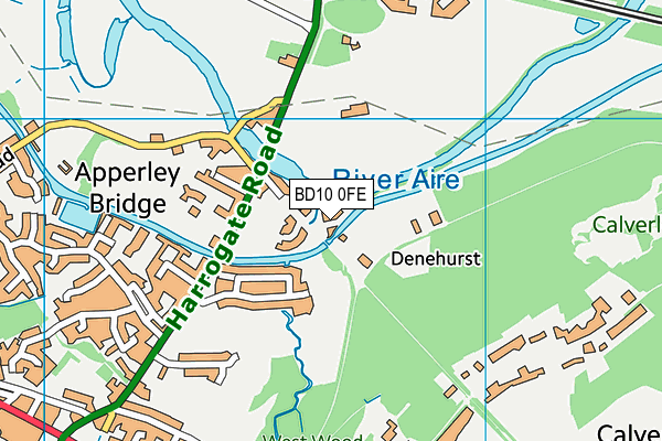 BD10 0FE map - OS VectorMap District (Ordnance Survey)