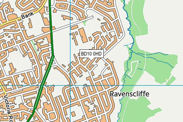 BD10 0HD map - OS VectorMap District (Ordnance Survey)