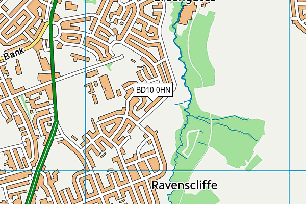 BD10 0HN map - OS VectorMap District (Ordnance Survey)