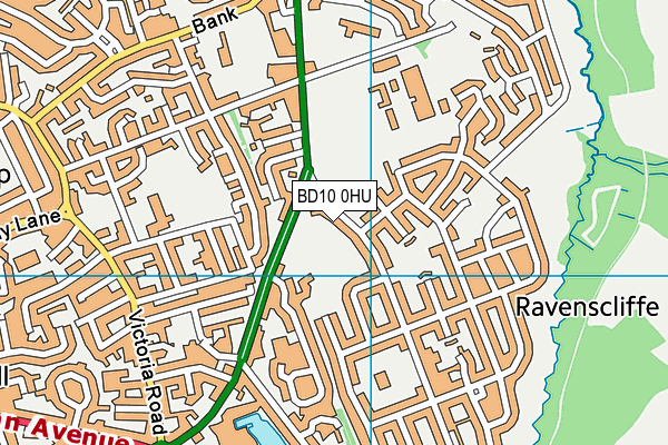 BD10 0HU map - OS VectorMap District (Ordnance Survey)