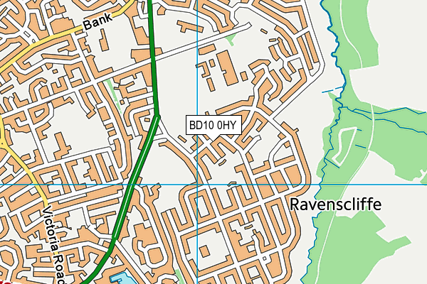 BD10 0HY map - OS VectorMap District (Ordnance Survey)